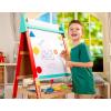 Battat – Wooden Art Easel for Kids with Magnetic Whiteboard & Chalkboard – Double-Sided Educational Toddler Toys with 61 Art Supplies, Adjustable Height & Paper Roll Holder – Creative Learning Station(Art Easel)