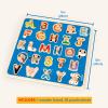 Battat – Wooden Number & Shapes Puzzle – Puzzle n’ Learn – Educational Toy for Kids – 2+ Years(Alphabets)