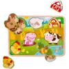 Battat – Wooden Number & Shapes Puzzle – Puzzle n’ Learn – Educational Toy for Kids – 2+ Years(Farm Animals)