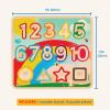 Battat – Wooden Number & Shapes Puzzle – Puzzle n’ Learn – Educational Toy for Kids – 2+ Years(Numbers & Shapes)