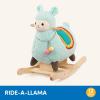 Battat – Zebra Rocking Horse – Wooden Rocker & Plush Body – Active Play Toy – Sturdy & Durable – 12+ Months – Rockin’ Zebra(Llama)
