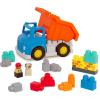 Battat – Building Blocks – 47 Pieces Brick Set – Colorful & Chunky Bricks – Unique Wheel Bricks – 12+ Months – Locbloc Red Builder’s Wagon(Dump Truck)