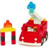 Battat – Building Blocks – 47 Pieces Brick Set – Colorful & Chunky Bricks – Unique Wheel Bricks – 12+ Months – Locbloc Red Builder’s Wagon(Fire Truck)