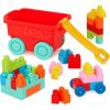 Battat – Building Blocks – 47 Pieces Brick Set – Colorful & Chunky Bricks – Unique Wheel Bricks – 12+ Months – Locbloc Red Builder’s Wagon(Wagon + Blocks – 47 Pcs)