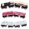 Battat – Classic Trains – 6 Pieces Wooden Railroad Set – Magnetic Toy Trains – Train Engines & Cars – 3+ Years– Wooden Locomotives & Freight Cars(Set 2)