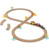 Battat – Classic Trains – 6 Pieces Wooden Railroad Set – Magnetic Toy Trains – Train Engines & Cars – 3+ Years– Wooden Locomotives & Freight Cars(Train set with tracks)