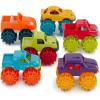 Battat – Plastic Toy Cars – 6 Pack & Storage Bag – Colorful Toddler Trucks – Easy To Clean – 2+ Years – Mini Monster Trucks
