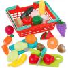 Battat – Play Food Toy for Kids – Cooking Chef Role Play Toys Pretend – Farmers Market Produce Basket – Toddler Pretend Fruit – 2+ Years – Farmers Market Produce Basket(Red)