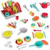Battat – Play Kitchen & Market – Toddler – Friendly Size – Chalkboard Menu & Oven Dials – 25 Toy Cooking Accessories – 2+ Years – Two n’ One Cookin’ Fun(Kitchen Set – 71 Pcs)