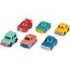 Battat – Wonder Wheels – Set of 6 Mini Toy Cars for Kids – Race Car, Truck, Taxi, Police, Retro, 4×4 – Pretend Play – Recyclable Materials – Mini Riders – 1 Year +(6 Cars)