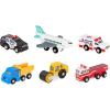 Battat – Wood Cars For Kids – 6 Pieces Toy Vehicle Set – Mini Rescue & Construction Vehicles – Toddler Truck Toys – 3+ Years– Wooden Vehicles Set 1(Set 2)
