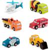 Battat – Wood Cars For Kids – 6 Pieces Toy Vehicle Set – Mini Rescue & Construction Vehicles – Toddler Truck Toys – 3+ Years– Wooden Vehicles Set 1(Set 3)