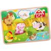 Battat – Wooden Number & Shapes Puzzle – Puzzle n’ Learn – Educational Toy for Kids – 2+ Years(Farm Animals)