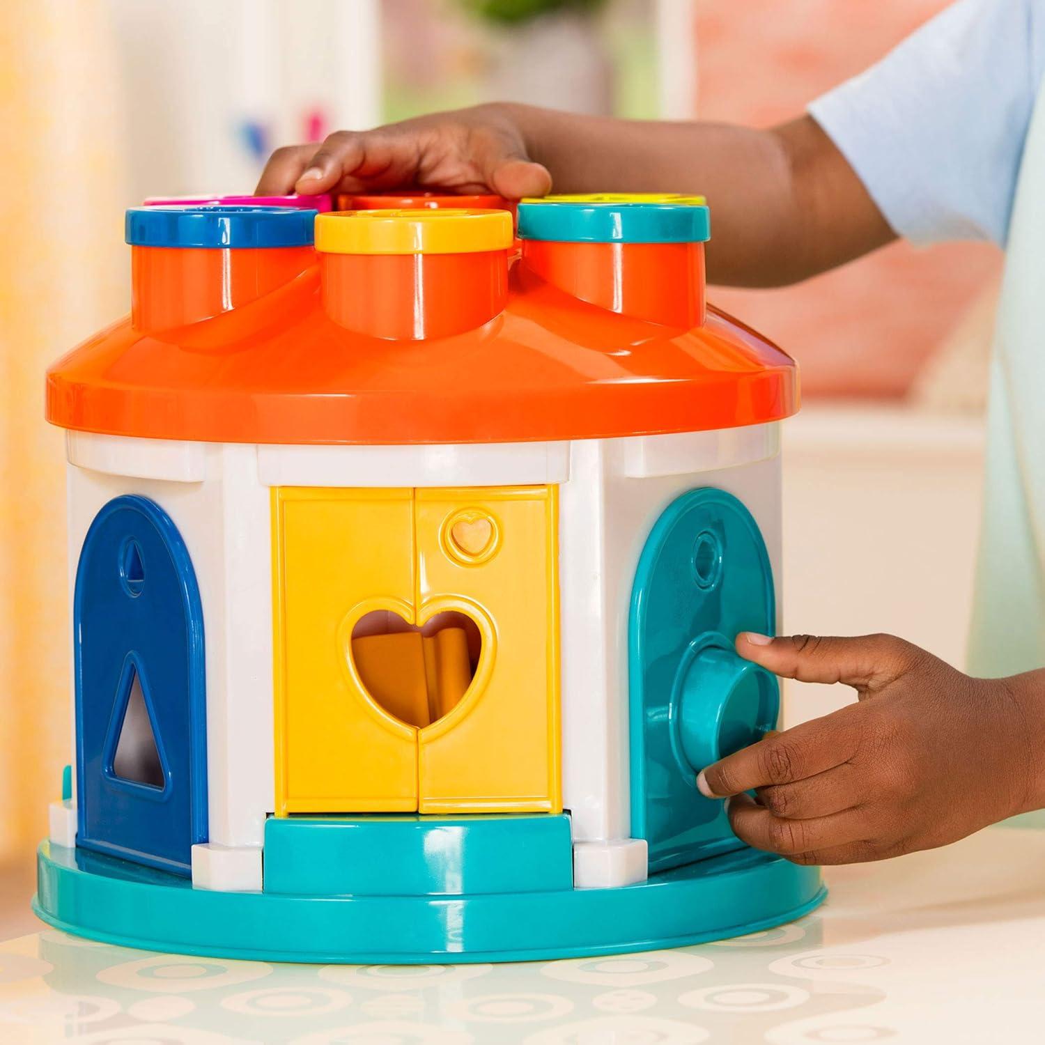 imageBattat  Shape ampamp Color Sorting Toy  Developmental Toy  Pattern Matching Game  Color  Coded Keys  2 Years  Shape Sorter House