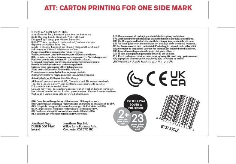 imageBattat Deluxe Grocery Playset Toy Food For Toddlers Shopping Cart Toy 20 Pretend Food Items Grocery Cart 3 Years