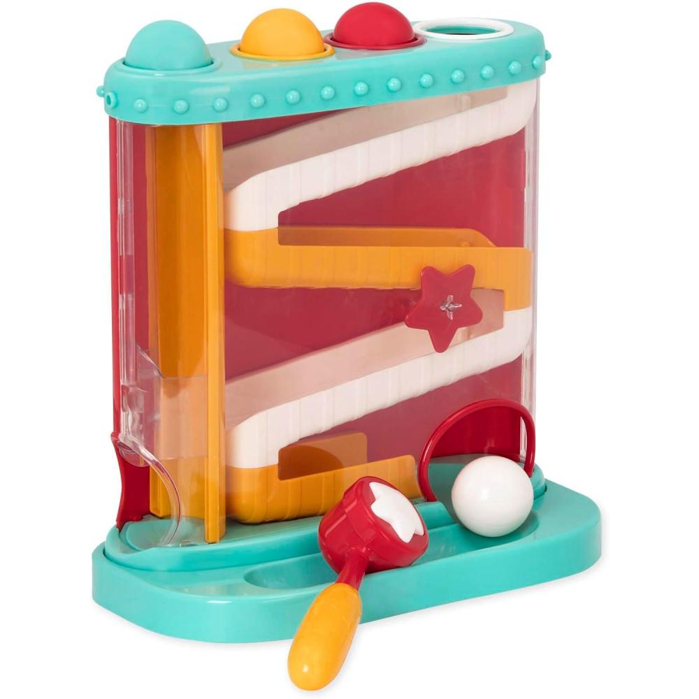 imageBattat Pound a Ball Toy Ball Maze for Babies Fine Motor Skill Toy 12 Months Pound ampamp Roll Light Blue