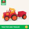 Battat – Wonder Wheels – Red Toy Tractor And Trailer – Farm Toys For Kids, Toddlers – Pretend Play – Recyclable Materials – 1 year +(11.98 x 5.70 x 6.25 inches)