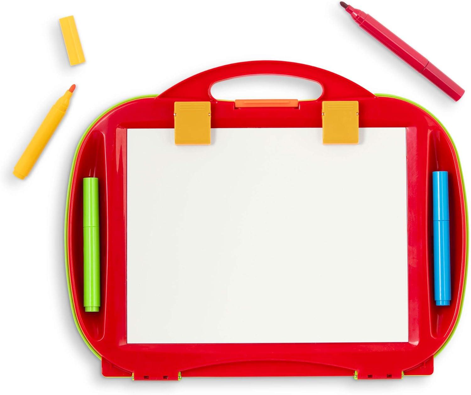 imageBattat  Lap Drawing Board  Portable Drawing Pad For Kids  Doodle Pad  4 Color Markers  2 Years   Lap Drawing Board