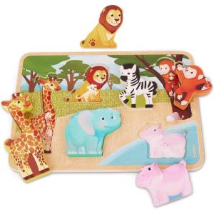 Battat – Chunky Animal Puzzle for Toddlers – Wooden Toys – Educational Toys – 18+ Months