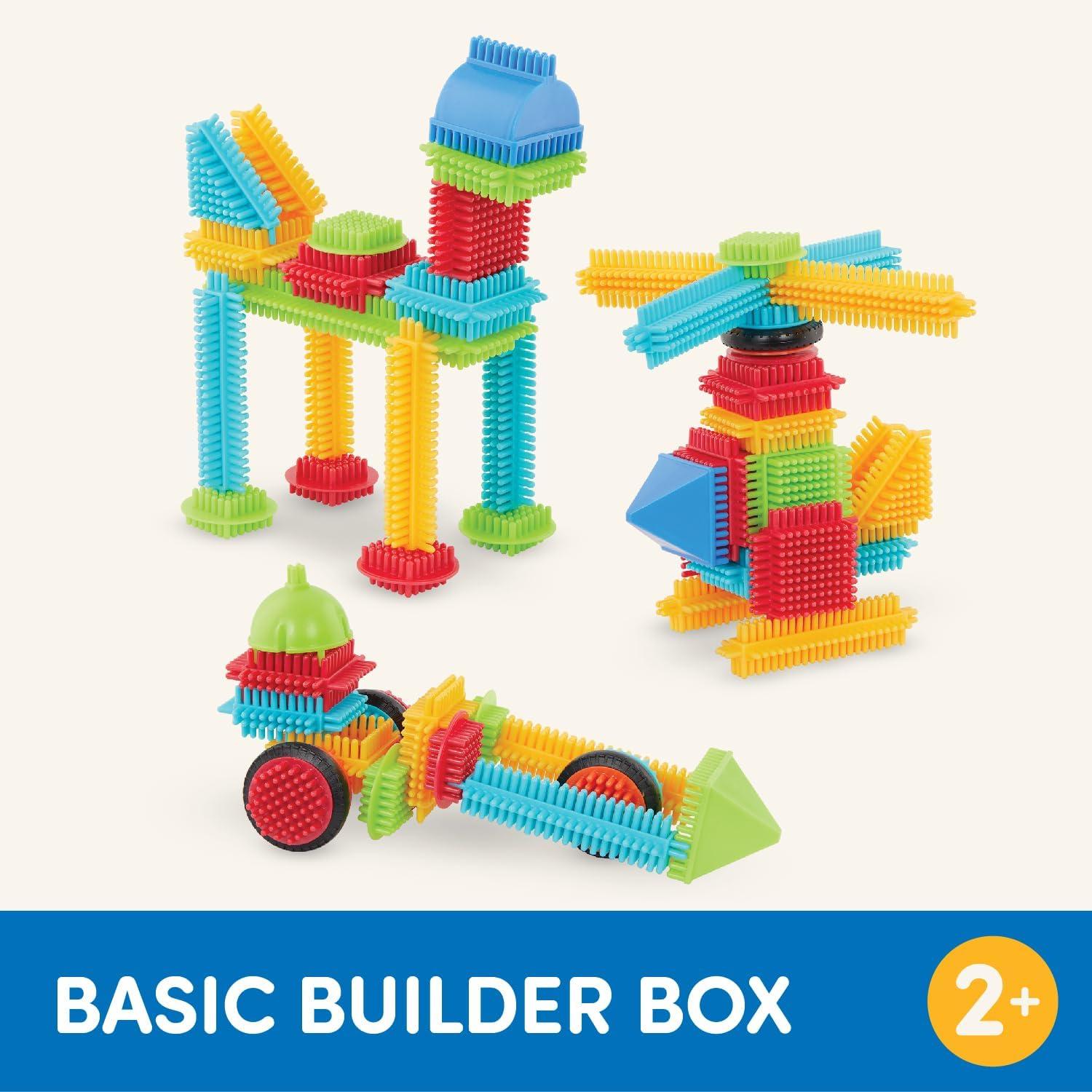 image:imageBattat Bristle Blocks STEM Interlocking Building Blocks 56 Pieces Playset Developmental Toys for Toddlers amp Kid Basic Builder Box 2 Years56Piece