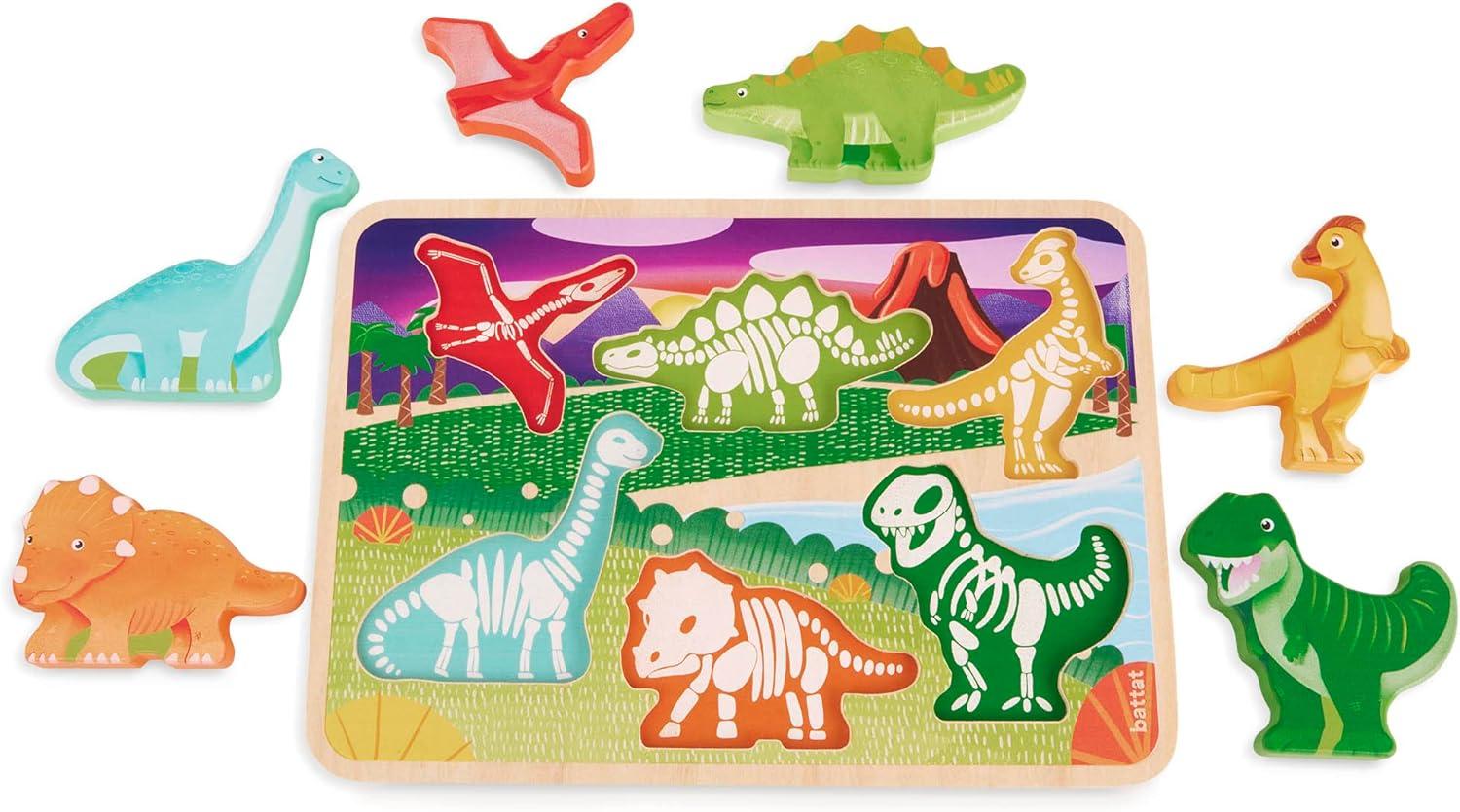 image:imageBattat Chunky Dinosaur Puzzle Wooden Toys Educational Toys 18 Months
