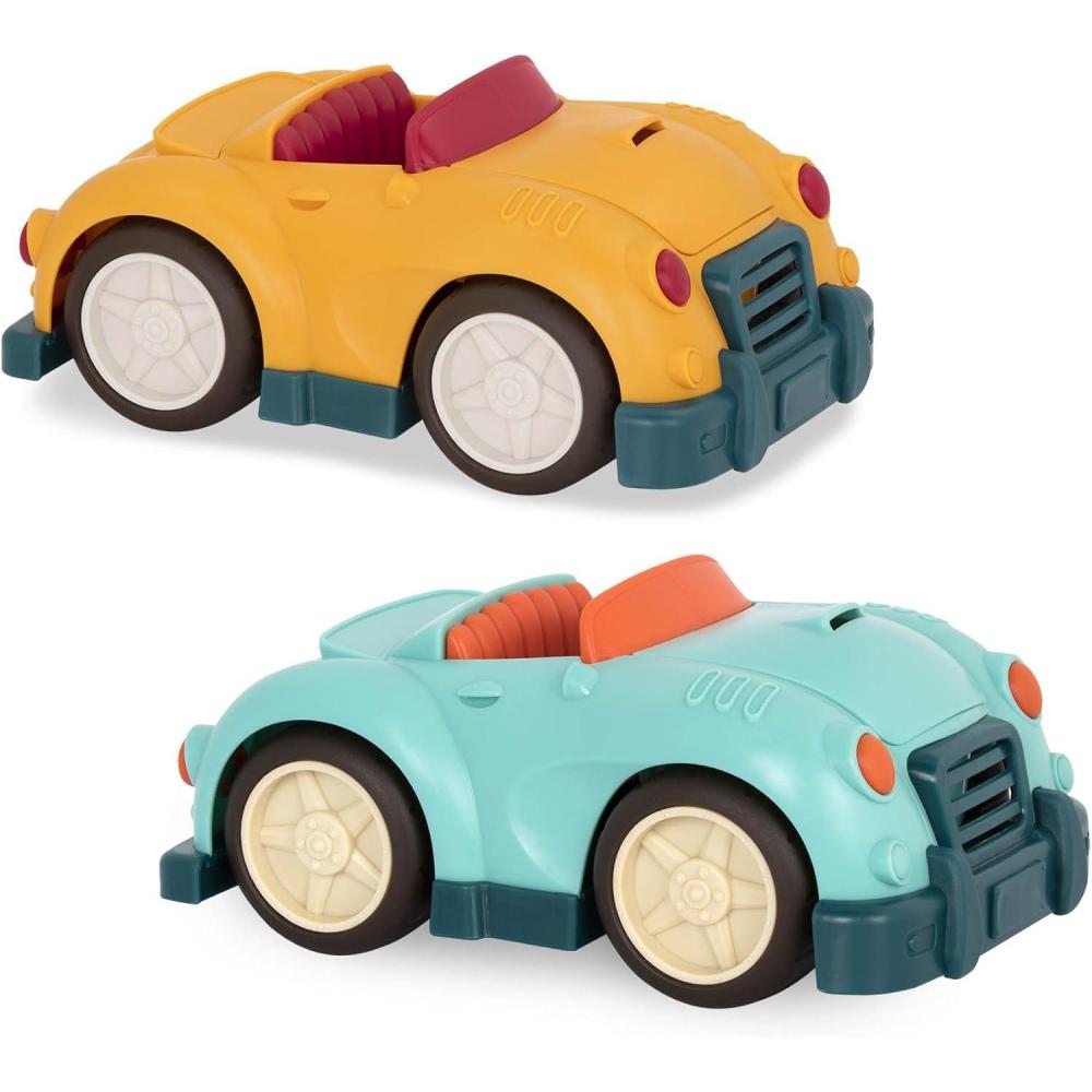image:imageBattat  Wonder Wheels  Roadsters  Set of 2 Toy Cars for Kids  Toy Roadsters with Movable Parts  Pretend Play  Recyclable Materials  1 Year