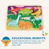 Battat – Chunky Dinosaur Puzzle– Wooden Toys – Educational Toys – 18+ Months