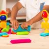 Battat- Bristle Blocks- STEM Interlocking Building Blocks- 76 pc Playset- Reusable Storage Bucket- Developmental Toys for Toddlers & Kids- Twist and Turn Bristles- 2 Years +