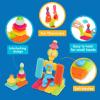 Battat- Bristle Blocks- STEM Interlocking Building Blocks- 76 pc Playset- Reusable Storage Bucket- Developmental Toys for Toddlers & Kids- Twist and Turn Bristles- 2 Years +