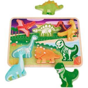 Battat – Chunky Dinosaur Puzzle– Wooden Toys – Educational Toys – 18+ Months