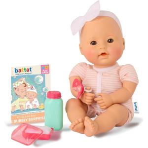 Baby Sweetheart by Battat – Feeding Time 12-Inch Doll for Newborn with Soft Body & Easy – to – Read Story Book and Accessories(Bath Time)