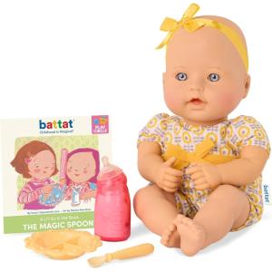 Baby Sweetheart by Battat – Feeding Time 12-Inch Doll for Newborn with Soft Body & Easy – to – Read Story Book and Accessories(Feeding Time)