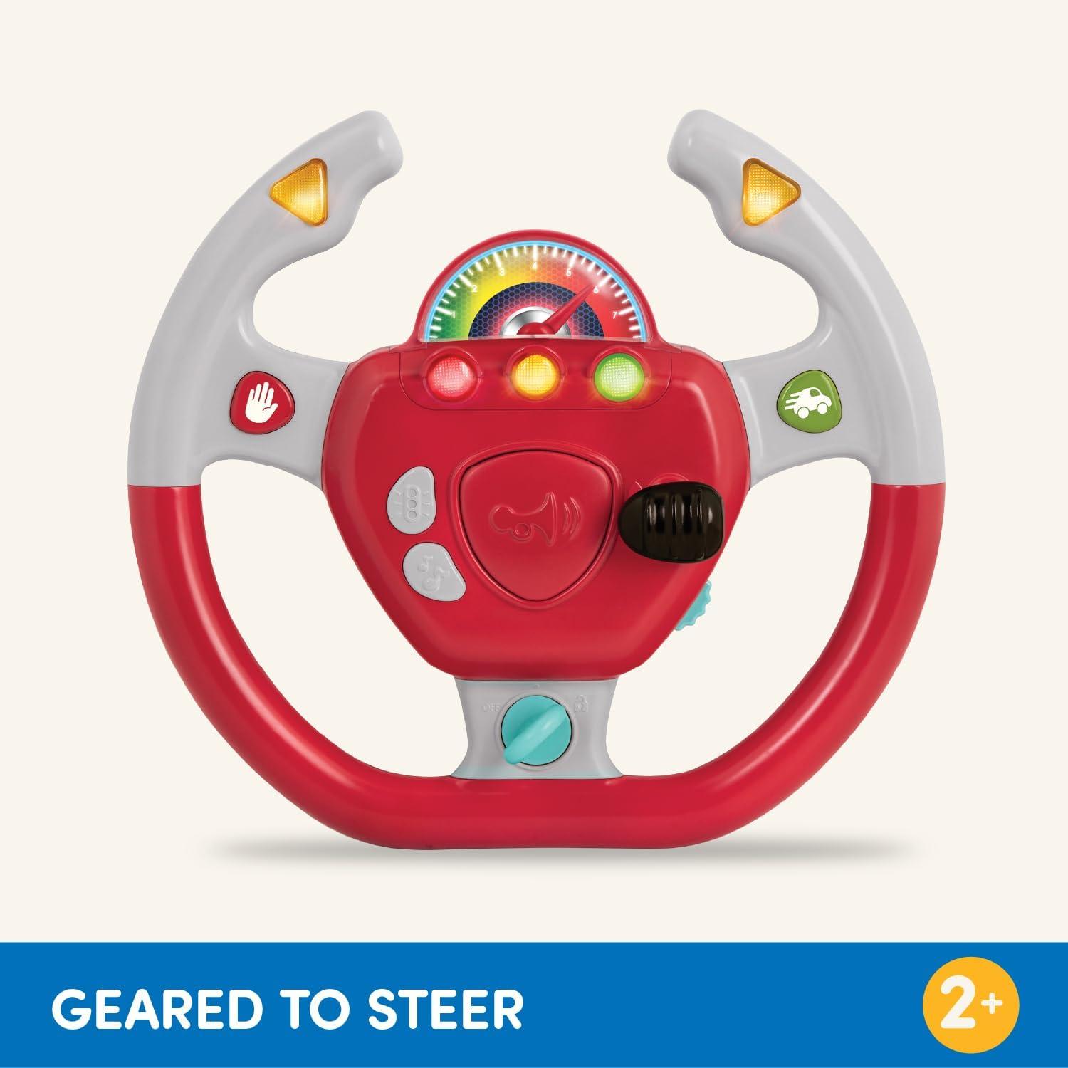 imageBattat Engrenage de direction Volant interactif Jouet portable pour voiture Jeux et chansons pour enfants Voyage des toutpetits 2 ans et Simple