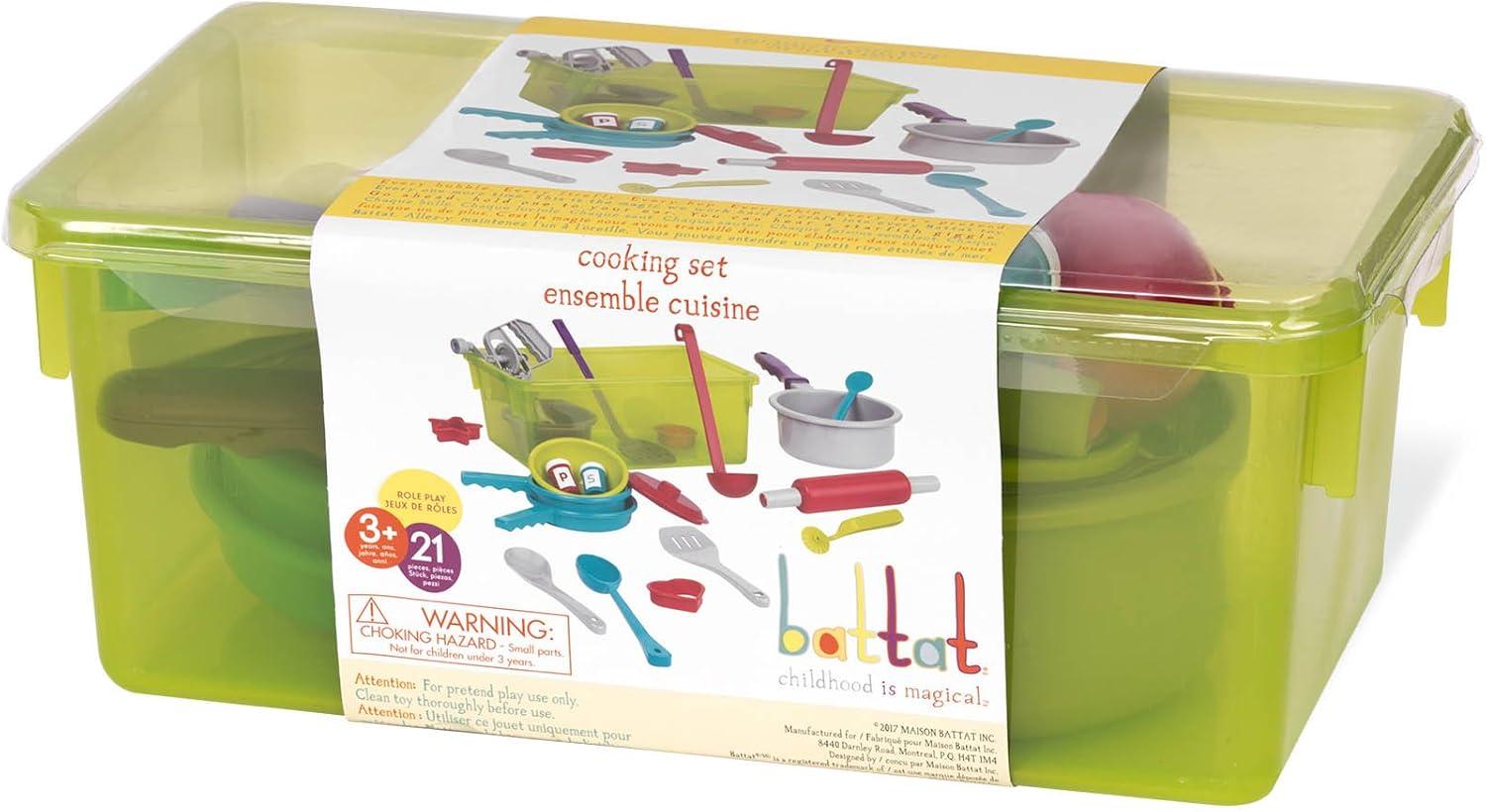 imageBattat Ensemble de Cuisson Ensemble de Cuisine Imaginaire Jouet de Cuisine Plats et ustensiles de Jeu 3 Ans et Cuisson