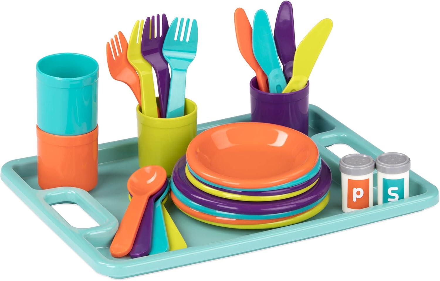 imageBattat Ensemble de Cuisson Ensemble de Cuisine Imaginaire Jouet de Cuisine Plats et ustensiles de Jeu 3 Ans et Dner et goter
