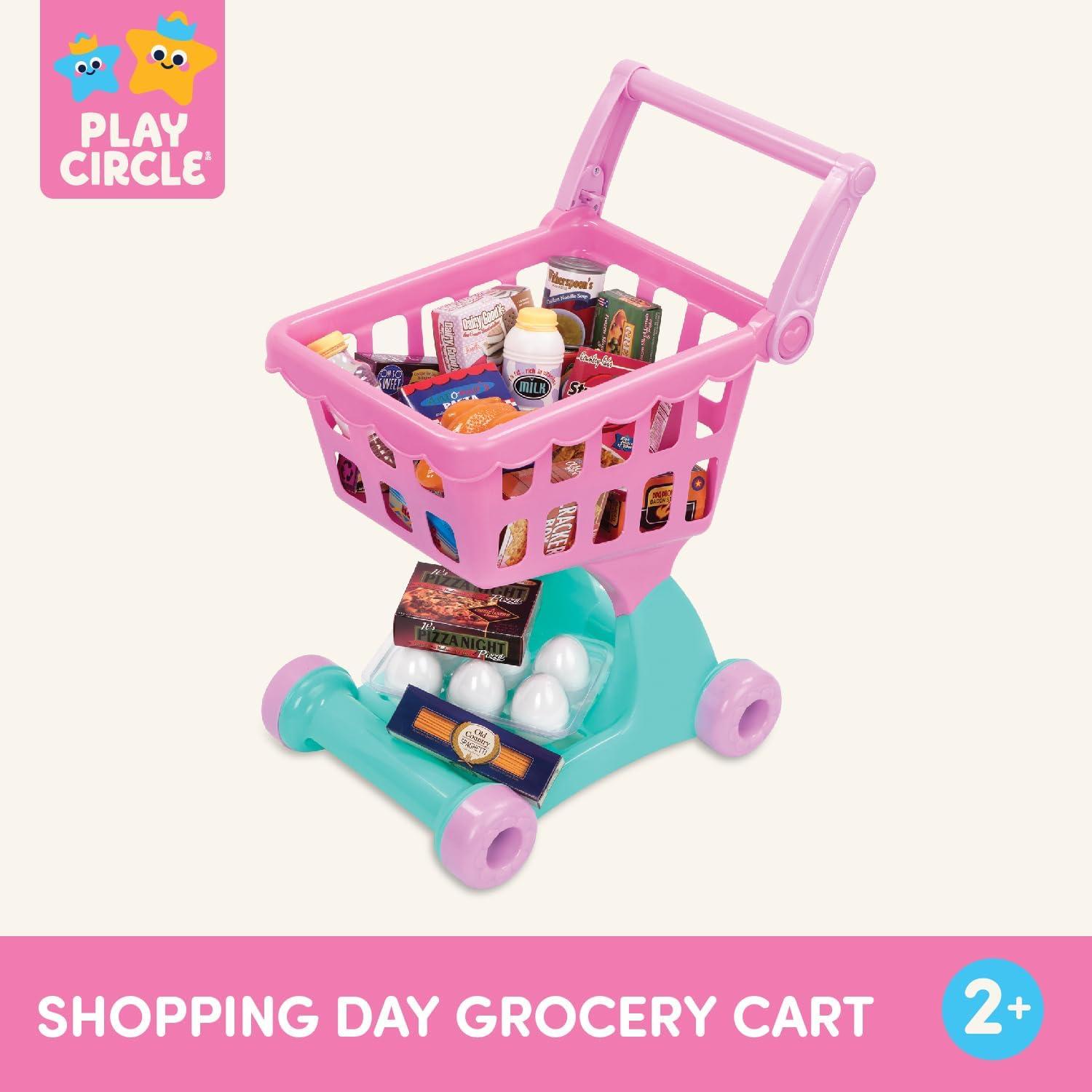 imageBattat Journe de shopping Chariot dpicerie Chariot de supermarch et nourriture pour enfants Aliments pour jouets Jouet de cuisine pour toutpetits et enfants Jouet dveil 2 ans et