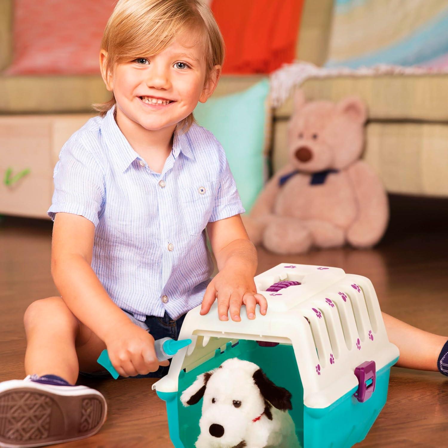 imageBattat Kit vtrinaire pour dalmatiens Jouet Vet pour jouer faire semblant Jeu de soins pour chiens Chiot en peluche et portebb Ensemble vtrinaire pour enfants 2 ans et