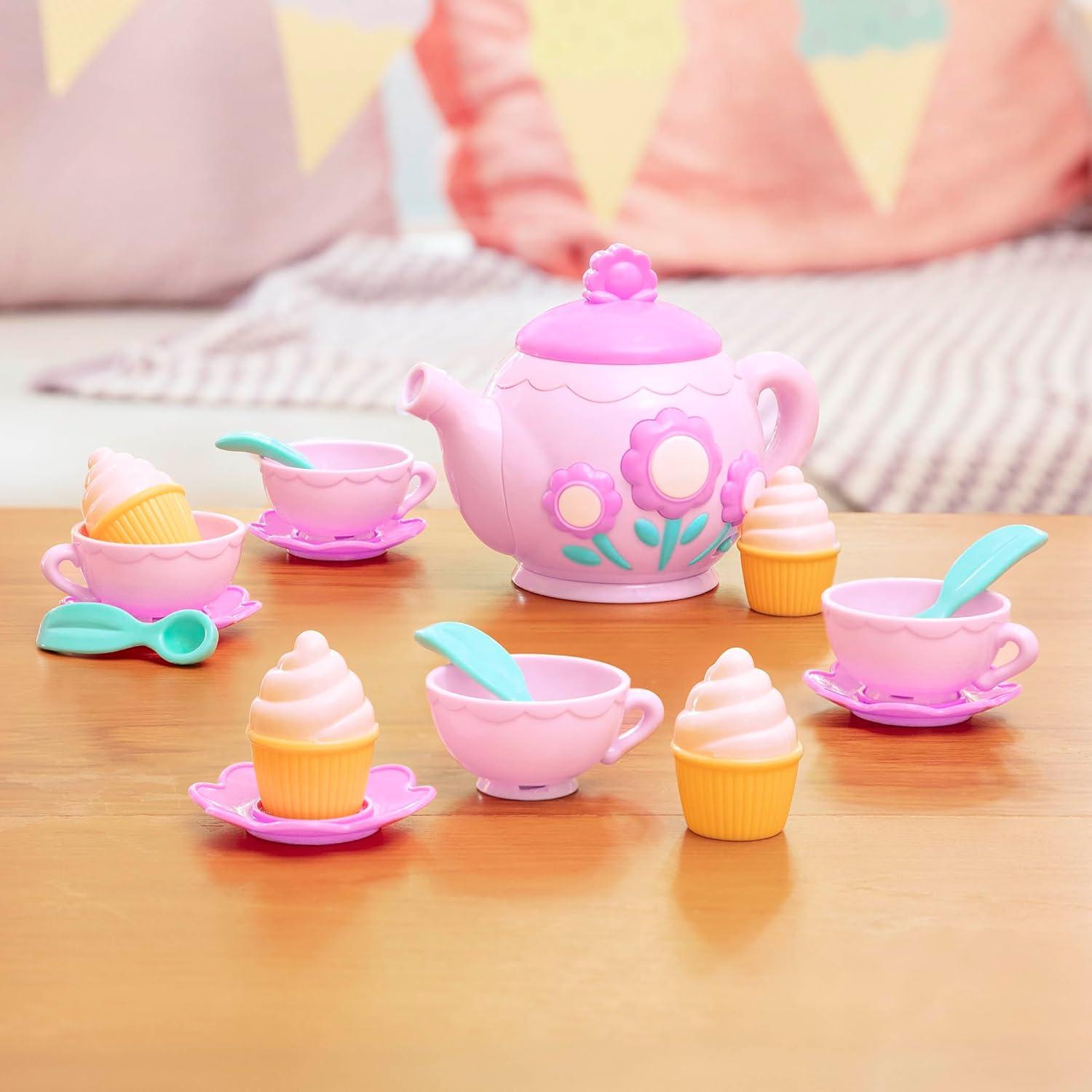 imageBattat La Dida Musical Tea Party Service th Musical Thire Tasses Petits gteaux Jeu de la fte du th Jouet dveil pour Enfants 3 Ans et Thire chantante