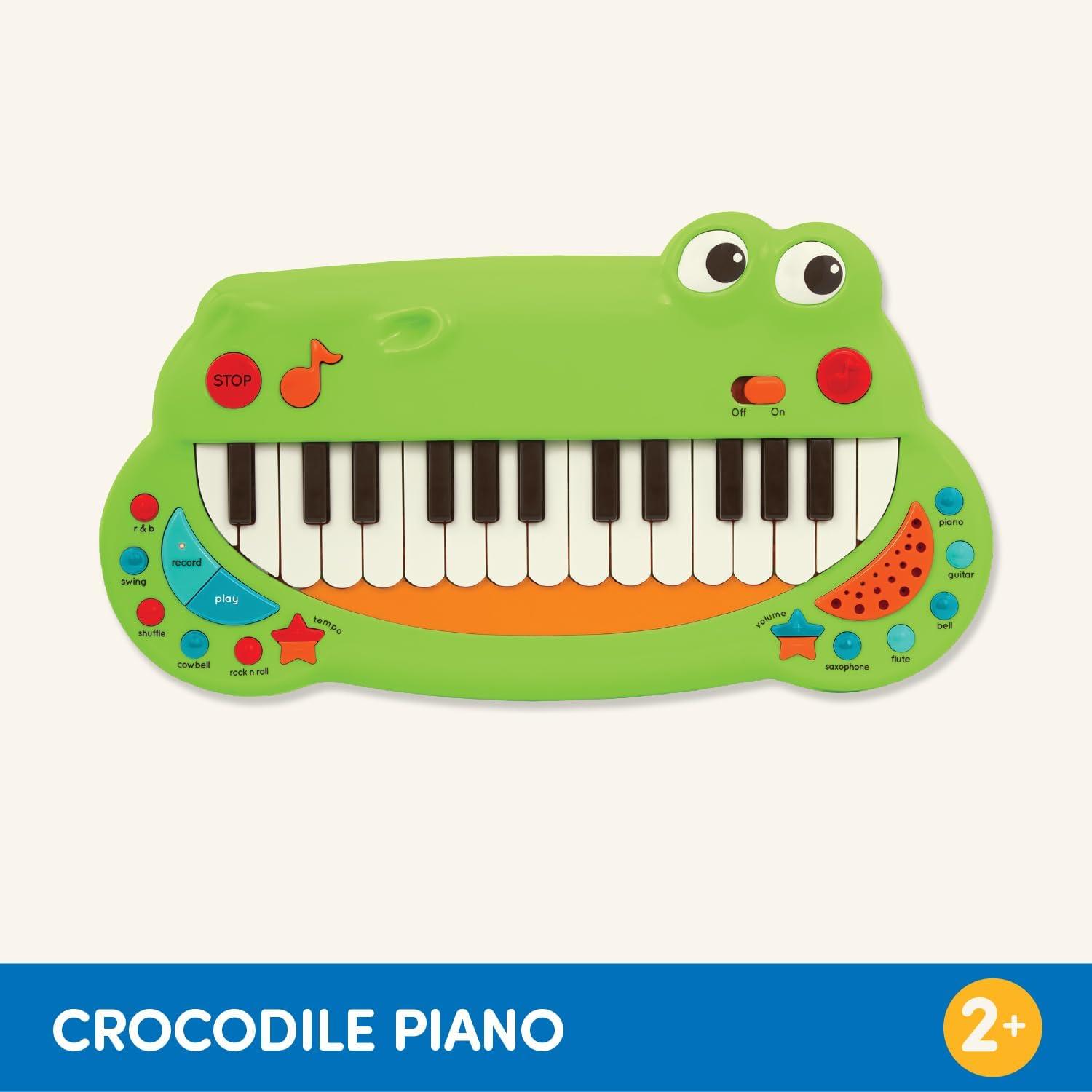 imageBattat Piano Crocodile Jouet de Piano pour Enfant Instrument de Musique pour Enfants 2 Ans et Piano