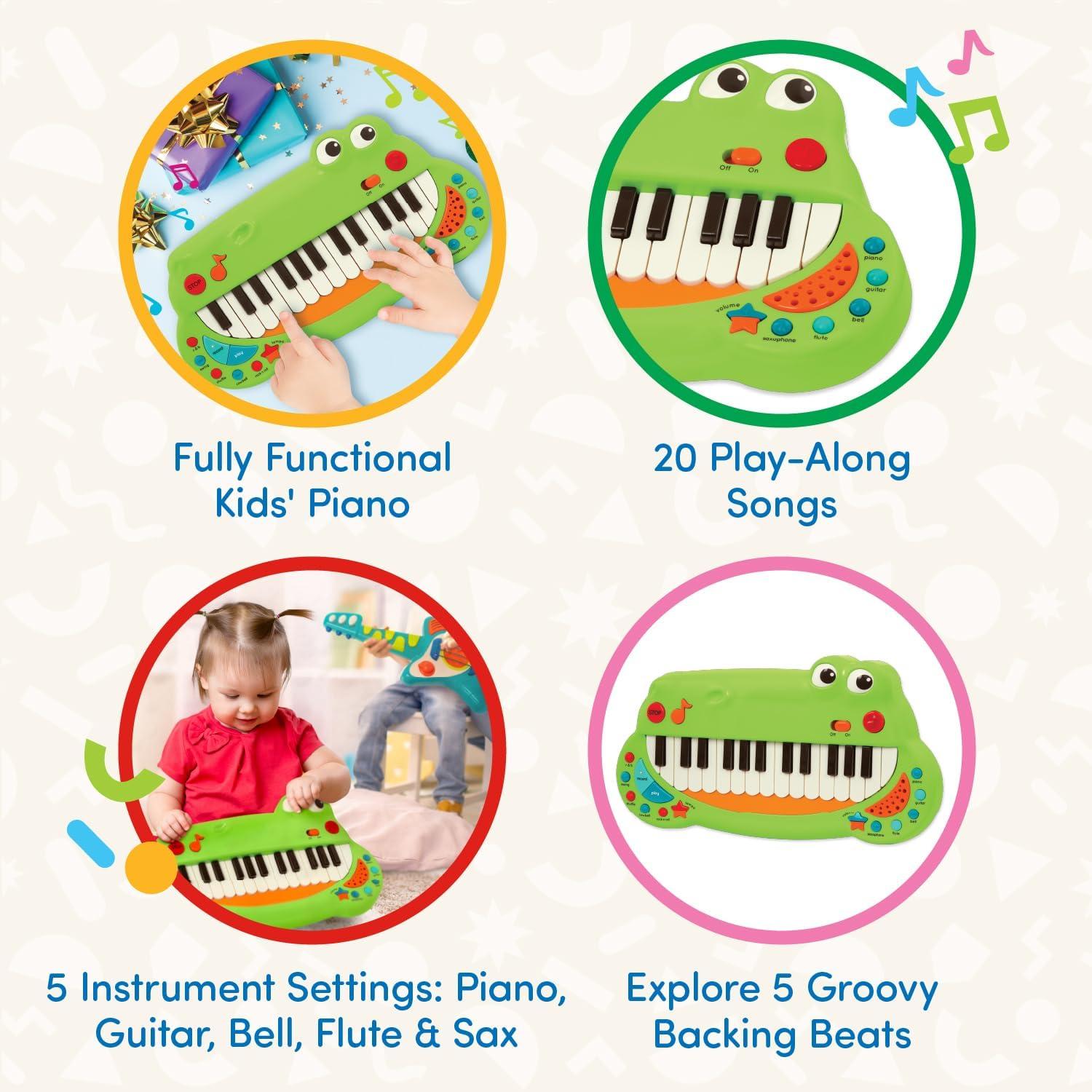 imageBattat Piano Crocodile Jouet de Piano pour Enfant Instrument de Musique pour Enfants 2 Ans et Piano