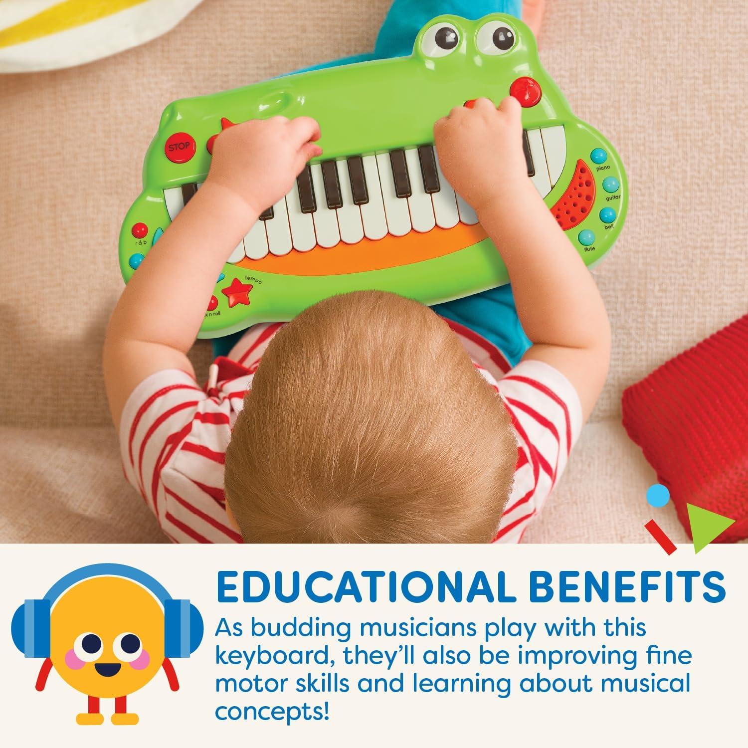 imageBattat Piano Crocodile Jouet de Piano pour Enfant Instrument de Musique pour Enfants 2 Ans et Piano