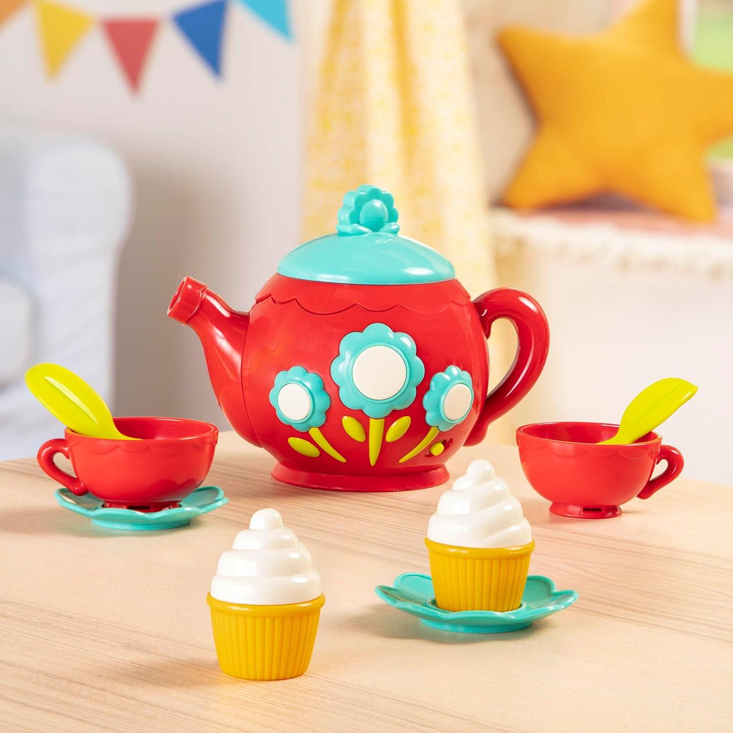 imageBattat Service th Musical Thire chantante Jouets musicaux pour Enfants Tasses th et soucoupes 3 Ans Rouge