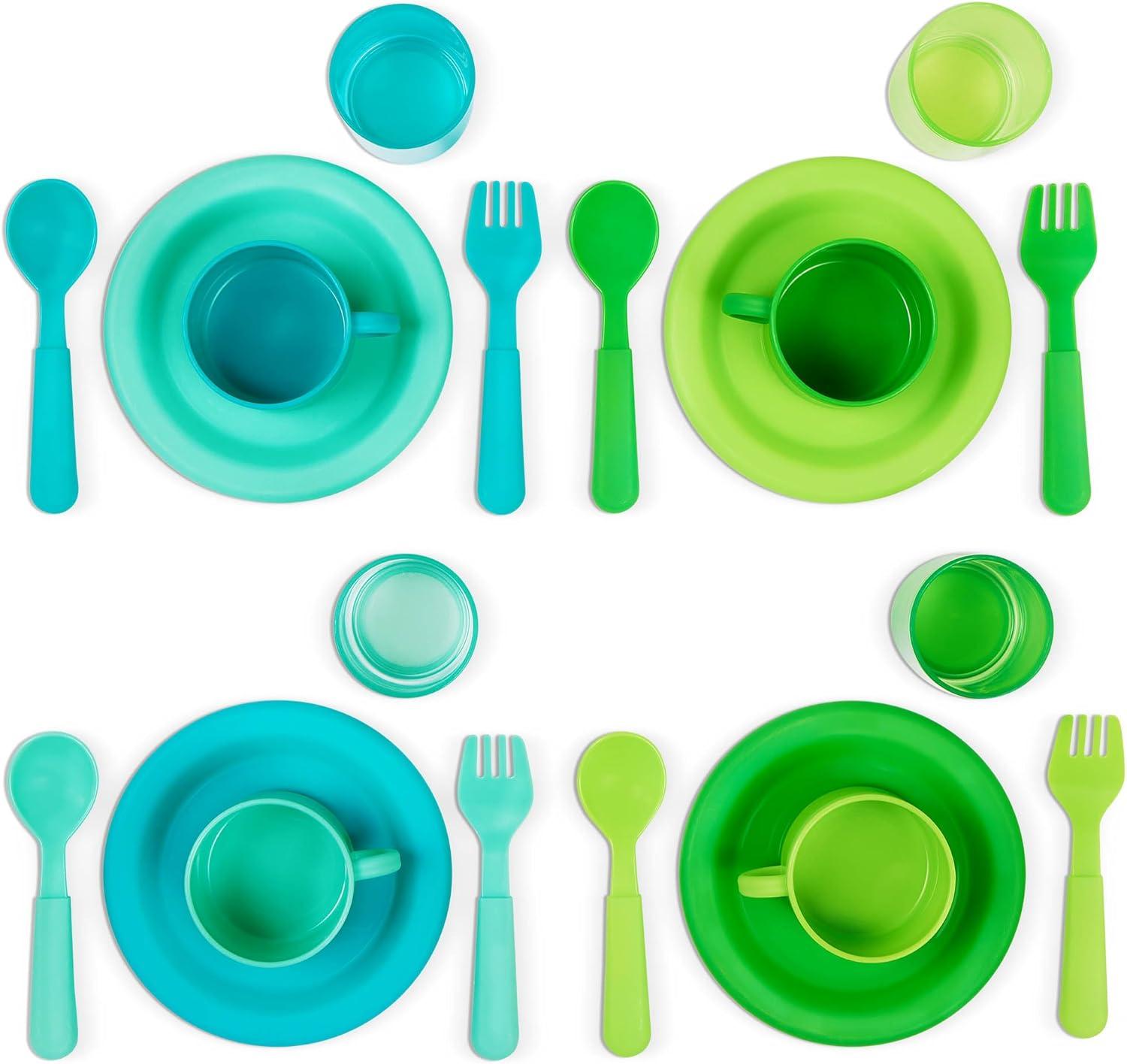 imageBattat Two n One Cookin Fun Jouet Cuisine et march Taille adapte aux ToutPetits Menu et Cadrans de Four en Tableau Noir 25 Accessoires de Cuisine Jouets 2 Ans et