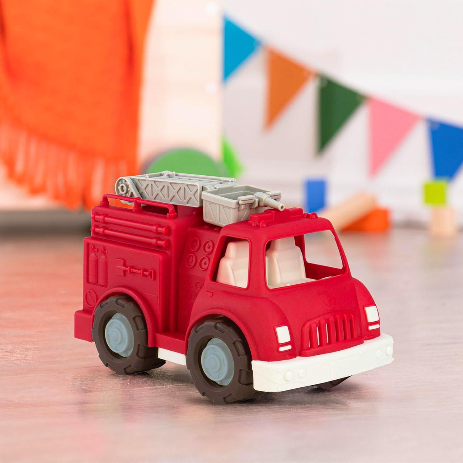 imageWonder Wheels by Battat VE1039C1Z Ensemble de 3 Camions Jouets Benne Remorque Btonnire Multicolore Ds 12 moisCamion de pompiers
