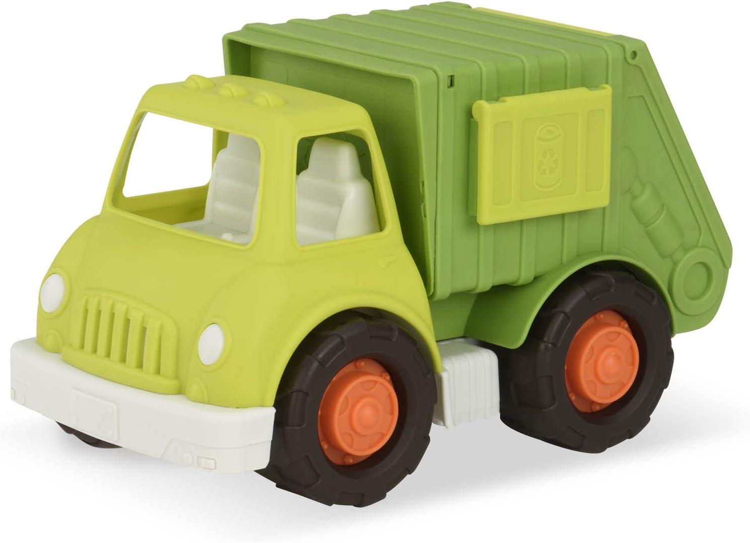 imageWonder Wheels by Battat VE1039C1Z Ensemble de 3 Camions Jouets Benne Remorque Btonnire Multicolore Ds 12 moisPompiers recyclage camionspelles