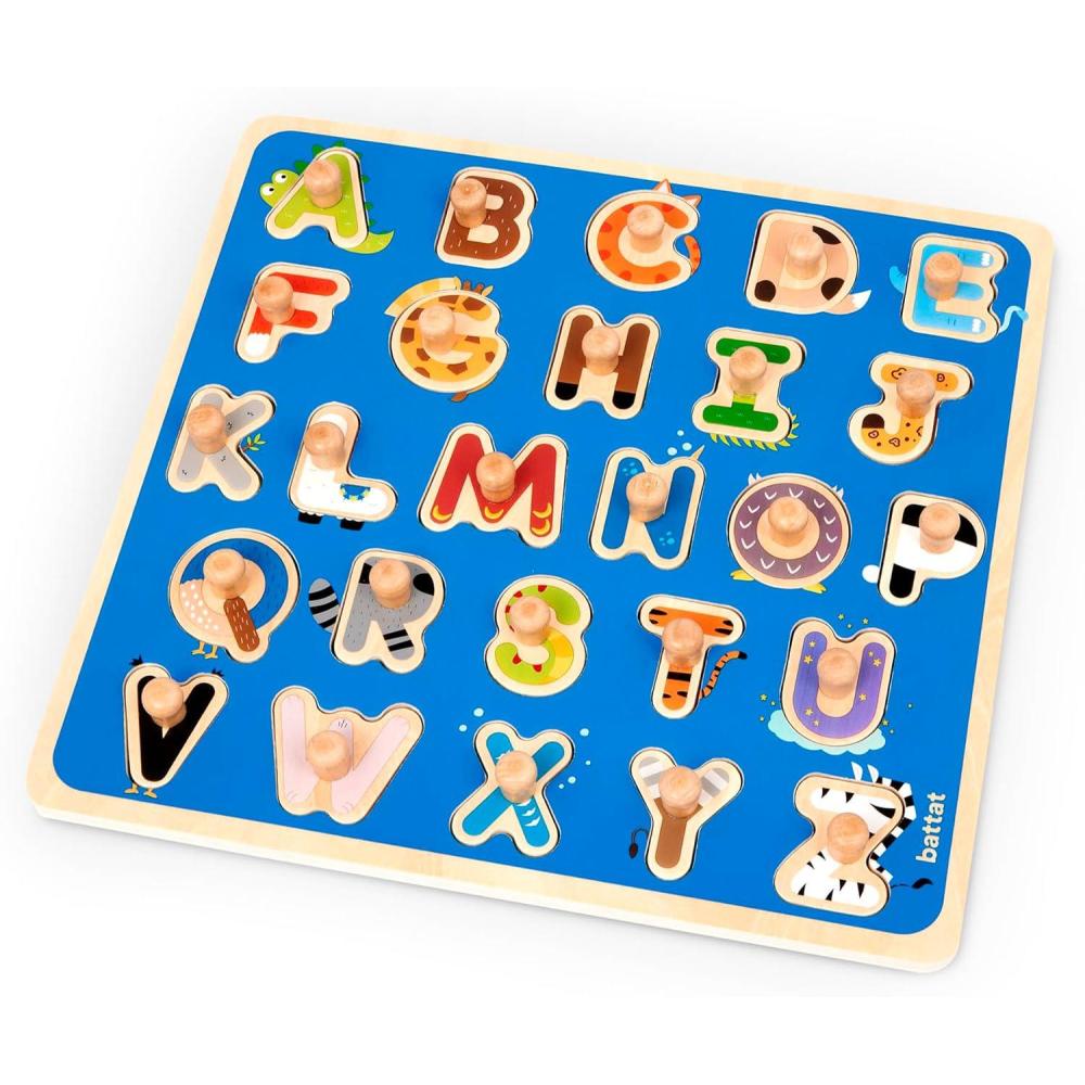 imageBattat Cassette en Bois Jardin ArcenCiel Cassette en Bois Jouet ducatif 2 Ans et Alphabte