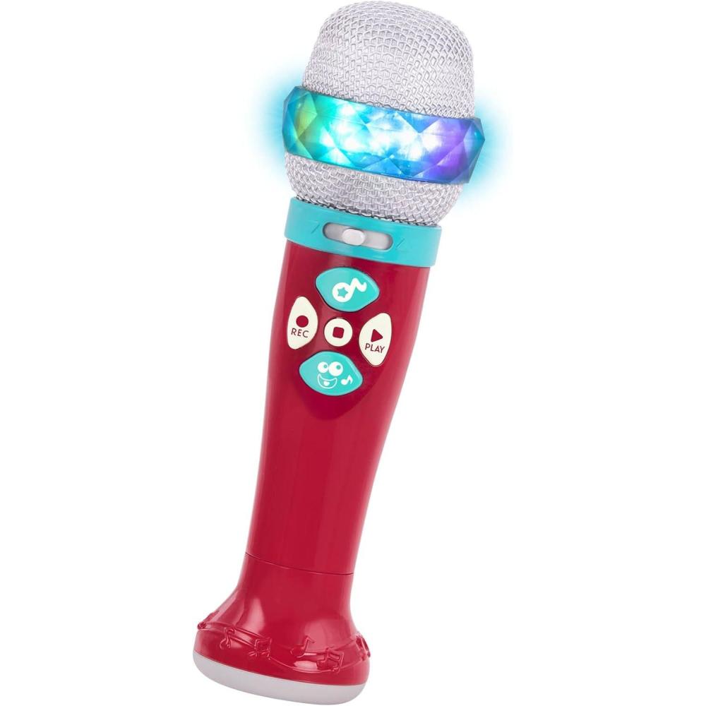 imageBattat  Microphone pour Spectacle Musical  Micro Karaok Jouet  Microphone Lumineux et  Changement de Voix  Enregistrement et Lecture  Jouet  Chanter pour Enfants  3 Ans et
