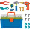 Battat – Boîte à Outils pour constructeurs occupés – Ensemble d&rsquo;outils pour Enfants – Jouet de Construction – Outils Jouets durables – 3 Ans et +(Boîte à outils : 20 pièces)