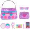 Battat – Boutique de beauté – Jouet de Coiffure pour Enfants – Sèche-Cheveux Jouet avec Son et air – Accessoires pour Salons de Coiffure et Mallette de Transport – 3 Ans et +(sac princesse)