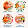 Battat – Caisse enregistreuse Calculatrice Bleue – Caisse enregistreuse pour Enfants – 3 Ans et +(26 pièces)